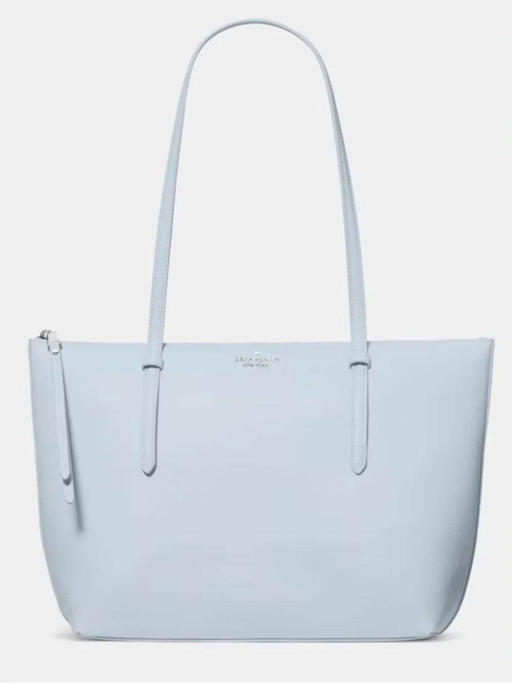♠️Kate Spade New York All Day Medium Leather Tote Bag, Pale Sapphire Blue NWT